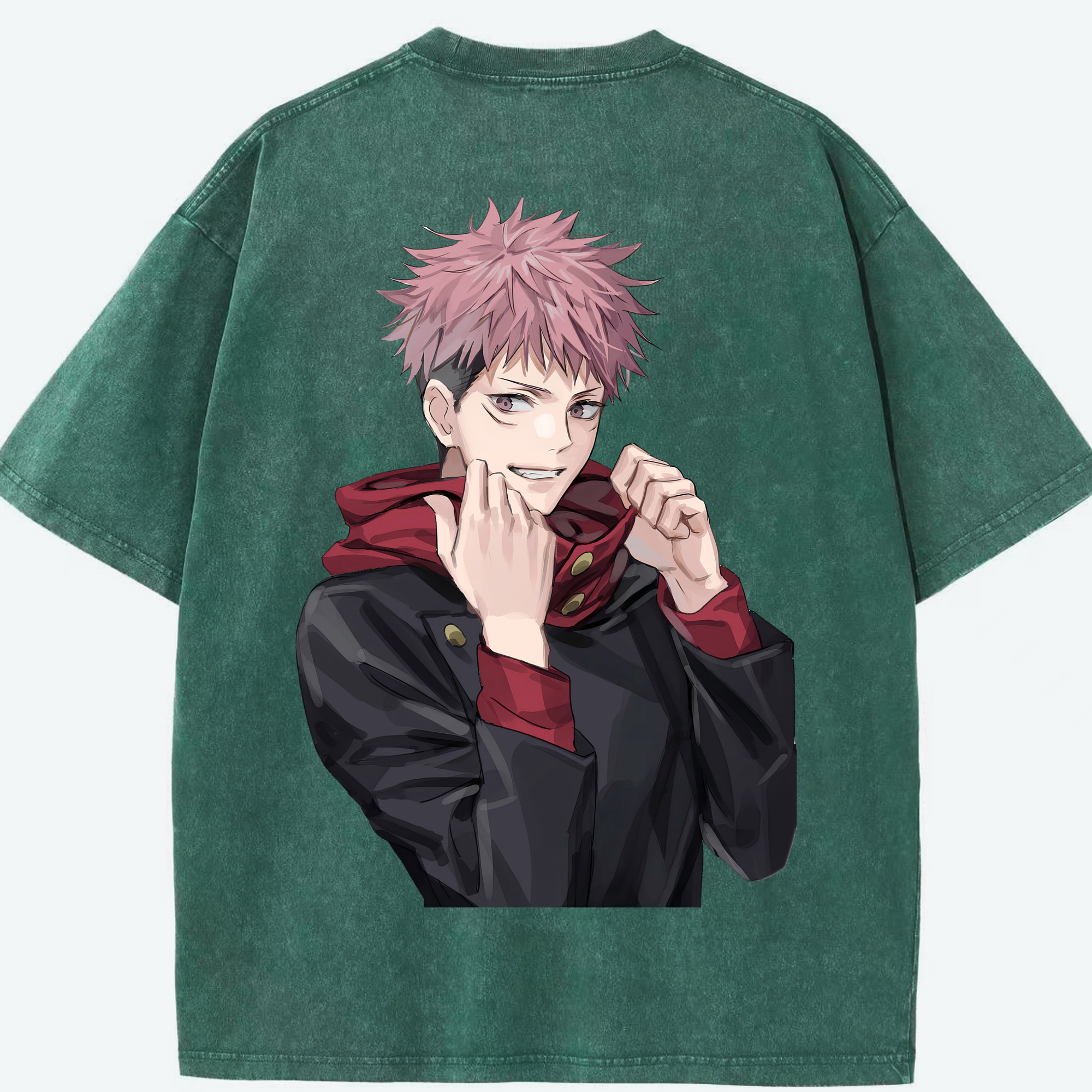 （画像用） 呪術廻戦 Jujutsu Kaisen 綿100% ヴィンテージ風 半袖Tシャツ（背面プリント）